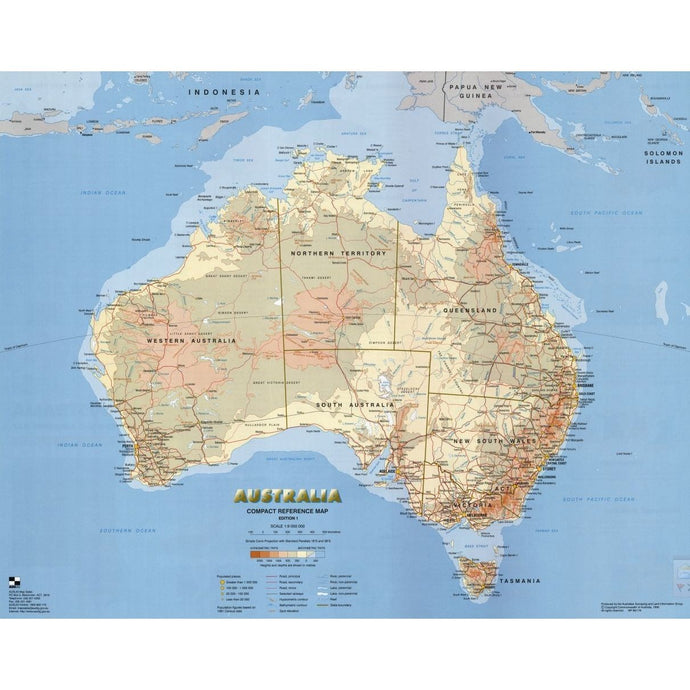 Wall/Flat Maps of Australia